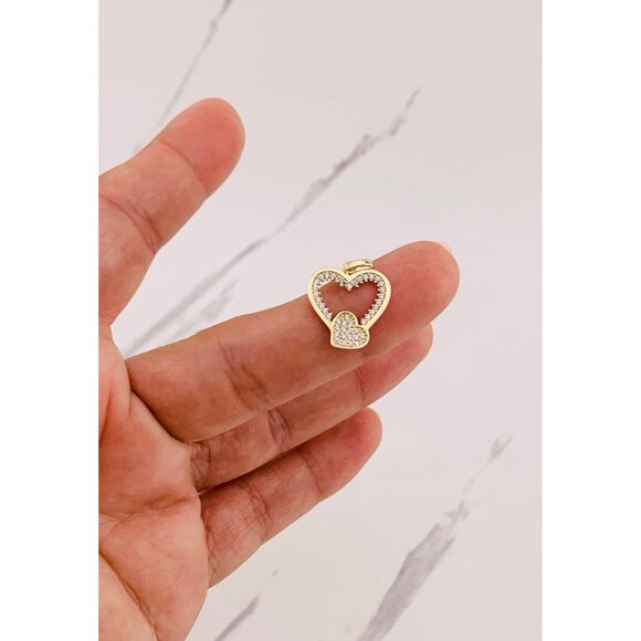 10k gold pendant heart